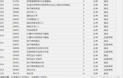 电子商务专业考哪些科目