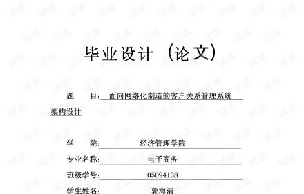 电子商务专业毕业生论文